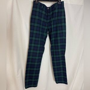 Vineyard Vines Men’s Navy and Green Blackwatch Plaid Pants